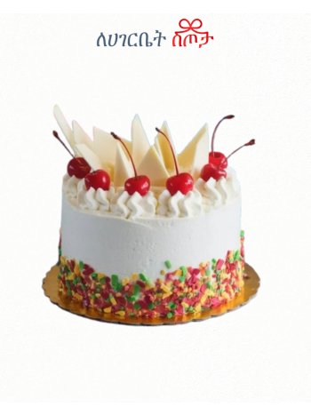 Birthday White Forest Cake(1kg)