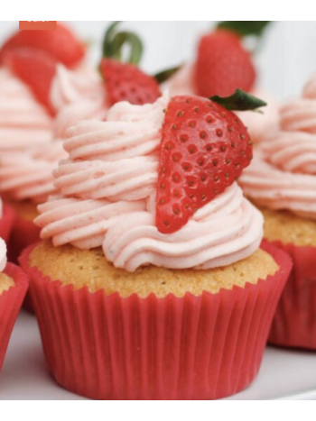 Strawberry Vanilla Cupcakes (12 pieces )