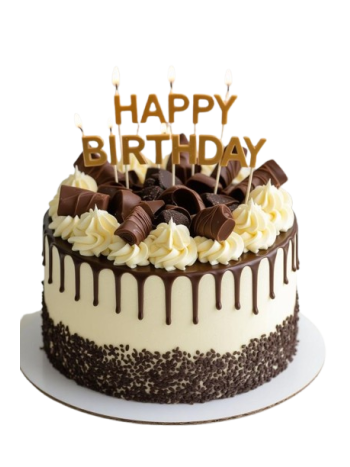 Birthday Chocolate Vanilla Creamy Cake