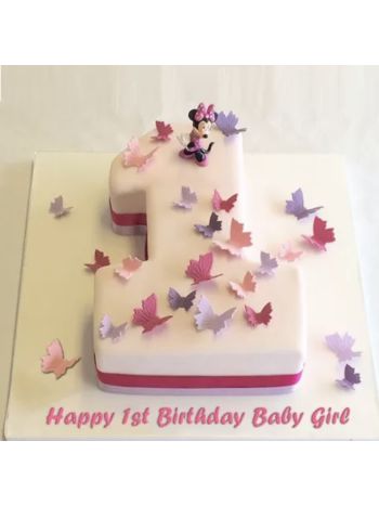 Happy 1st Birthday Cake For A Girl ( 4Kg)