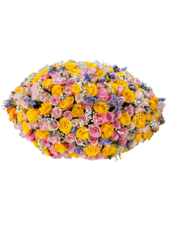 Pink & Yellow Rose Bouquet